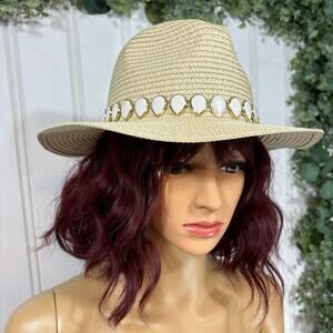 Jane & Berry Boho Panama Hat Vacation Fedora 100% Paper Casual Bohemian